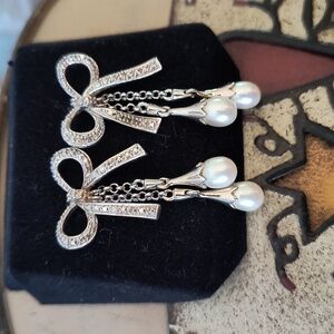 Sterling Silver Diamond Earrings